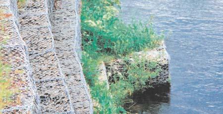 Maccaferri offers a range of durable double twist wire solutions that River Walls Gabions Reno Mattresses MacMat-R can provide the necessary support and protection Gabion river wall, Bridge of