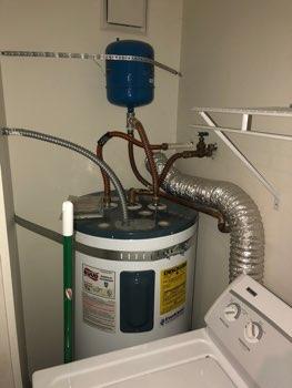 1. Plumbing Plumbing/Water Heater1 Water lines were copper Drain and waste lines were plastic. 2. Water Heater Condition Heater Type: Electric water heater.