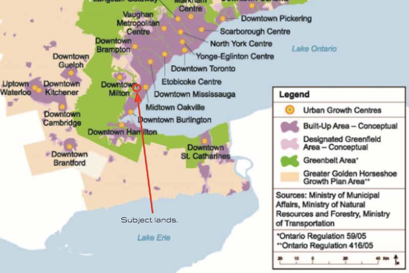 9 5.2 Growth Plan for the Greater Golden Horseshoe The Growth Plan for the Greater Golden Horseshoe ( Growth Plan ) was prepared under the Places to Grow Act (2005) and provides a framework for