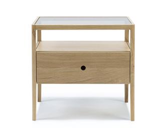 OAK SPINDLE BED & BEDSIDE TABLE The Spindle collection found its