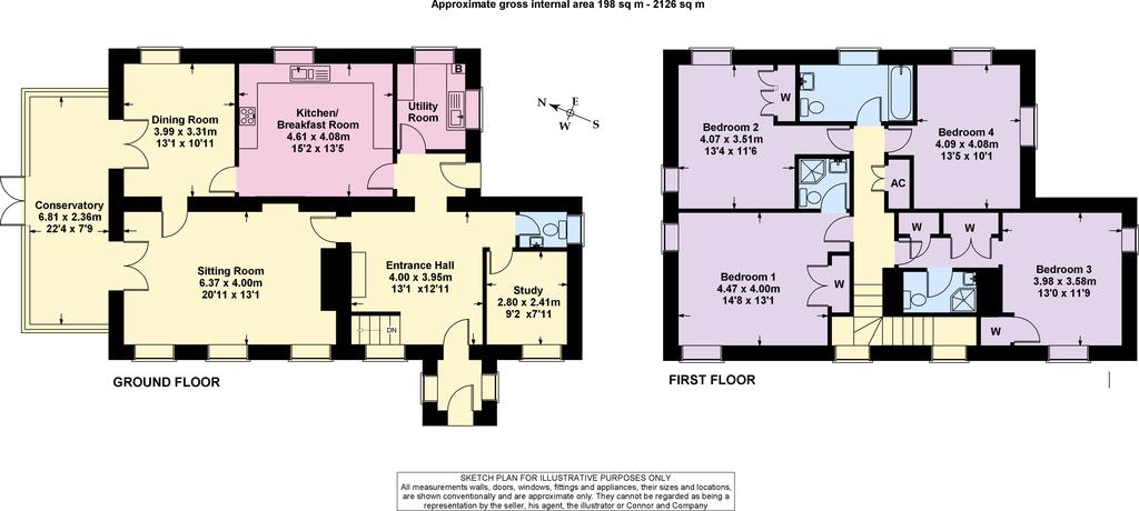 Main House Annexe Agents Notes: All measurements are approximate and quoted in imperial with metric