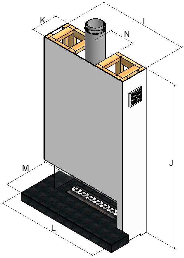 MINIMUM ALCOVE CLEARANCES Warm Air Return to Room (Optional Caitec) Vent Grill NOT Provided