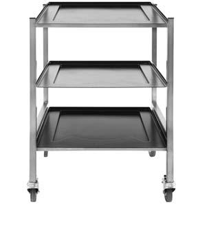 Clenaware basket units are available as 3 or 5 tier high units and as static or mobile. All basket units are made from solid stainless steel making them durable and robust.