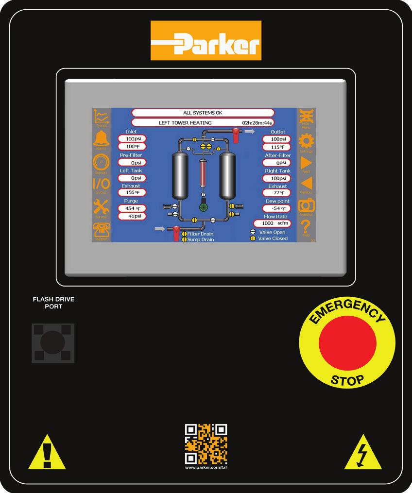 04 12 Information Center Parker Airtek Division s touch screen interface controller comes in an all inclusive package for all of our heated and blower purge dryers.