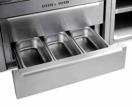 Pasta cooker - stainless steel well GN 2/3 (26 litre) or GN 1/1 (40 litre) AISI 316 Anti-corrosion surface - easy to clean