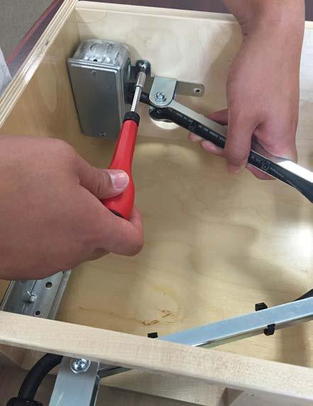 Align cable management arms so they are centered between the drawer