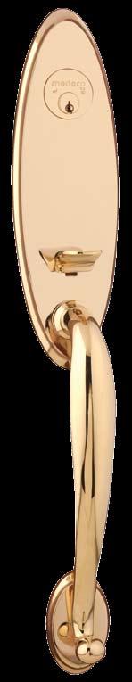 Medeco residential handlesets are made of high quality brass deep in luster and color that offers the ultimate in resistance to any tarnishing and fading.