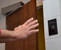 7700 Door Operator Applications Excellent for touch free environments when used with wave to open switch Public