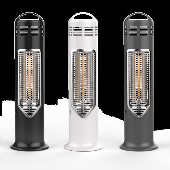 TABLE / UNDER TABLE MODELS IMUS - Electric Patio heater under table The patio heater "Imus", in a beautiful timeless Danish design, provides an efficient and environmentally friendly outdoor heater