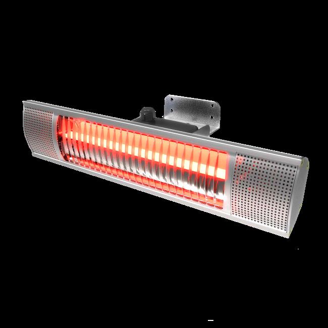 WALL MODELS HORTUS Patio heater for wall mounting 500 Watt Wall mounted, infrared, short waved patio heater with a smart and slim design perfect to mount underneath awnings and eaves.