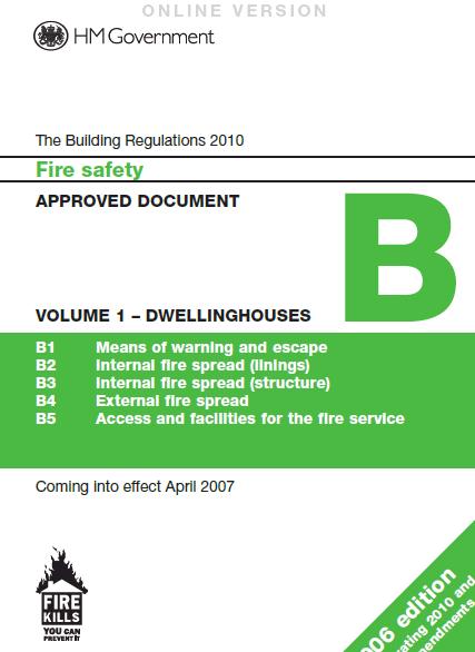 Approved Document B Dwelling Houses Reference to