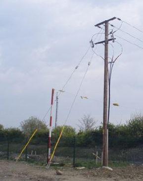 Figure 3-1: A typical MV line/cable interface pole The start and end points of the UGC route will be a minimum distance of 10 m from the outer phase either side of the proposed 400 kv line.