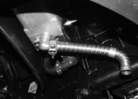 INSTALLATION BLUEHEAT - DODGE RAM 500 / 3500 Exhaust Install 90 degree exhaust elbow (5) onto heater () and secure with clamp (6). Refer to Figure 45. Cut exhaust tube (3) to a length of.