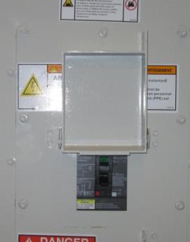 The utility entry on 26 and 31-70 ton units is located in the unit base in the front left hand corner in the unit (controls 