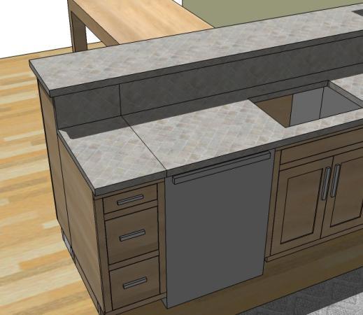 Step 9 Instructions: Of course the Mom's get dishwashers. And to end the cabinets, we'll either do a tray cabinet or more drawers.