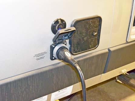 SECTION 6 ELECTRICAL WARNING Service inlet access must be closed when utility connections are not in use. 30 Amp Receptacle WARNING This connection is for 110/125 Volt AC, 60 Hz 30 Ampere supply.