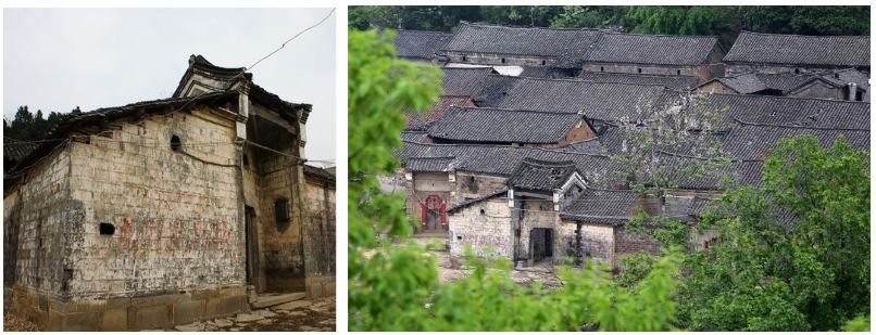 Figure 1. JiuFangGou village ancient dwellings (image from photo of author). Figure 2. Part of 3D modles of dwellings JiuFangGou village ancient.