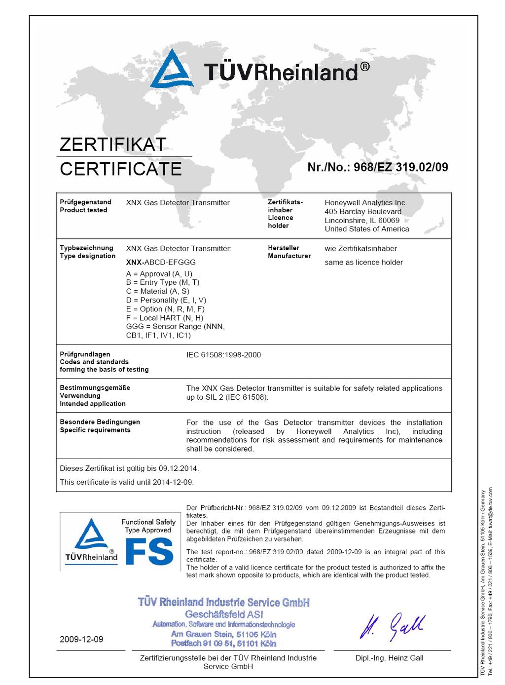 1 SIL 2 Certificates 1.