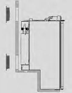 The upper ventilation grille should be positioned as high as possible above the condenser (,2, Fig.7).