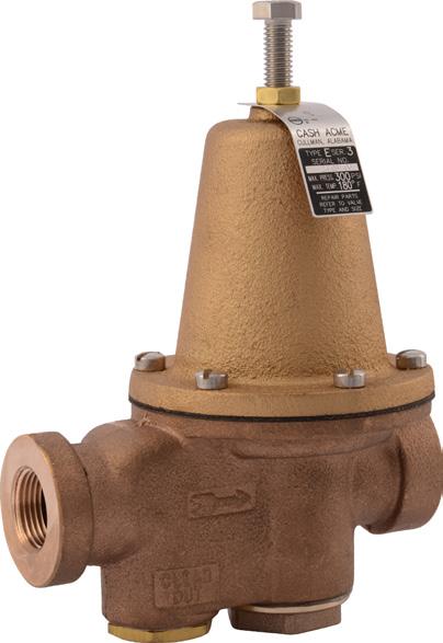 PRESSURE REGULATING VALVES E3 COMMERCIAL, RESIDENTIAL The Cash Acme E3 Pressure Reducing and Regulating Valve automatically reduces a high inlet pressure to a lower delivery pressure and maintains