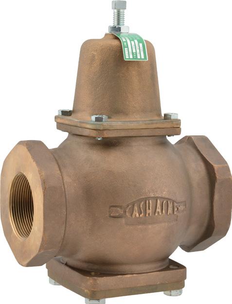PRESSURE REGULATING VALVES E56 COMMERCIAL, INDUSTRIAL The E56 Piston Type Pressure Regulating Valve automatically reduces a high inlet pressure to a lower delivery pressure and maintains the lower
