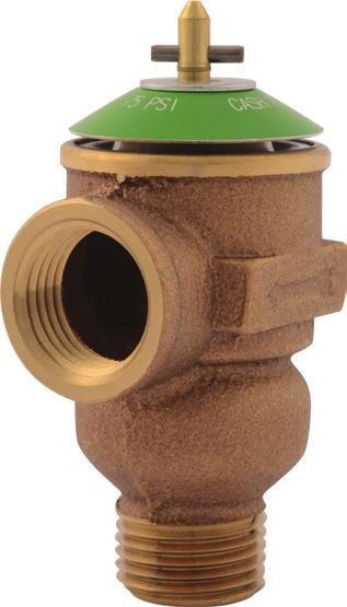 The valve may be installed directly on the tank or in a tee and is appropriate for either side (hot or cold) of the water heater.