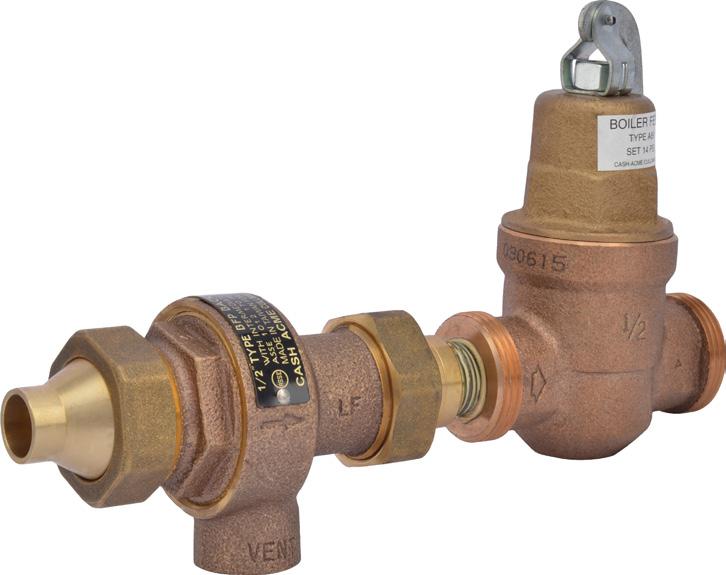GENERAL PLUMBING & HEATING BFAC RESIDENTIAL, COMMERCIAL The BFAC pressure reducing backflow preventer combines the quality pressure reduction of the A-89 Pressure Reducing Boiler Feed Valve with the