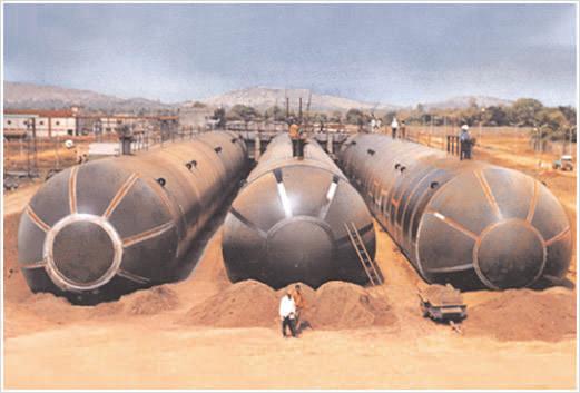 Mounded Bullets The mounded system of LPG storage installations are preferred to Horton Spheres installation in present scenario due Safety & environment priorities.