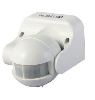 PIR sensors 4.2/4.2.2 Wall mount KDP7. Surface-mount sensor Mounting on wall surfaces. Typical Applications: Ideal for use in corridors, stairways, bathrooms tools, basements, garages, etc.