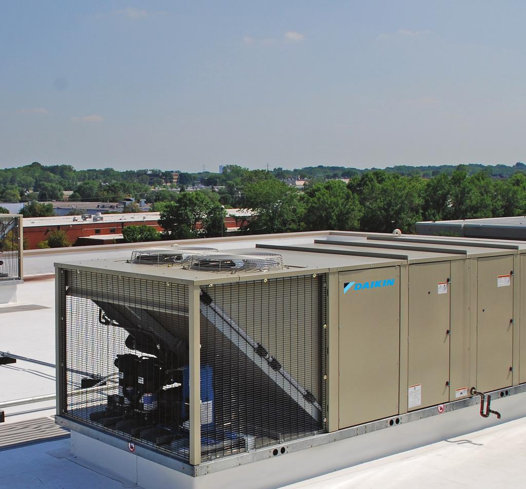LEED credits Standard low-leak dampers for superior resistance to air leakage and reduced energy costs. Maverick II rooftop units utilize microchannel condensers, which require a charge of only 1.