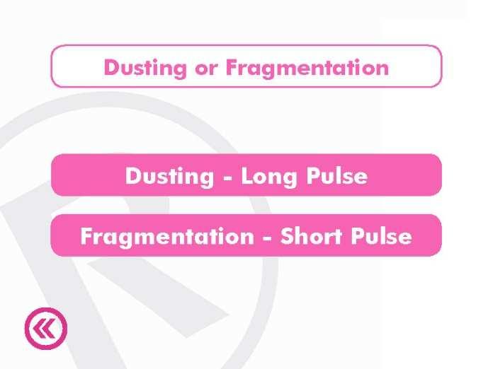Use the Lithotripsy Fragmentation Mode in order to minimize the time of lithotripsy procedure but doing bigger size of fragments.