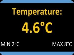 View the current daily temperature by clicking the Right Arrow button. Once daily temperatures are viewed and recorded, click the Up Arrow button.
