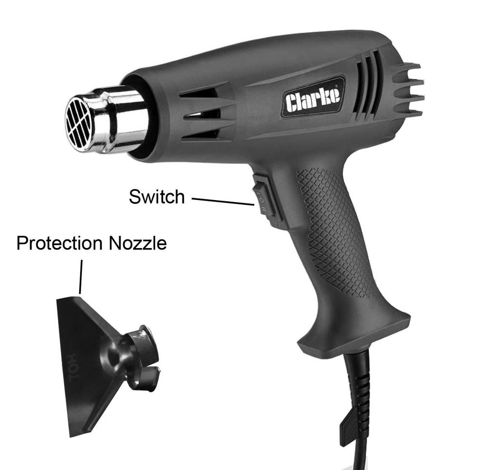 OVERVIEW The CHG1500D hot air gun provides two temperatures/air speeds for varying applications.
