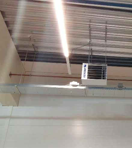 TANNER MDE Electric air heater for effective heating The TANNER MDE is a hanging electric air heater for permanent use.