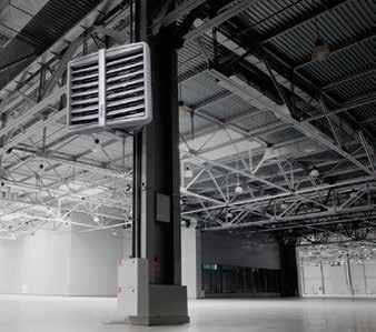 COMMERCIAL Solano A modern and lightweight hydronic fan-assisted unit heater designed to heat large areas such as warehouses, showrooms and workshops Industrial Workshops Retail Showrooms Leisure and