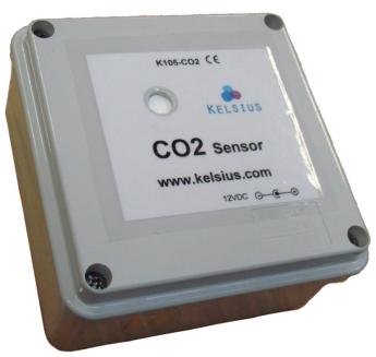 K105-CO2 Carbon Dioxide Sensor with Temperature Reporting Wireless Connectivity Temperaturecompensated CO2 Measurement Separate Temperature Reporting Integrated Back-up Power General Performance