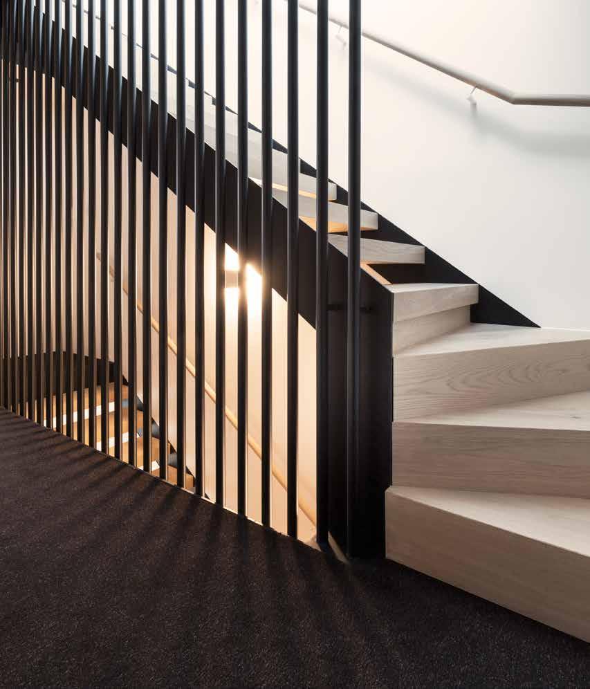 Solid timber staircase in European