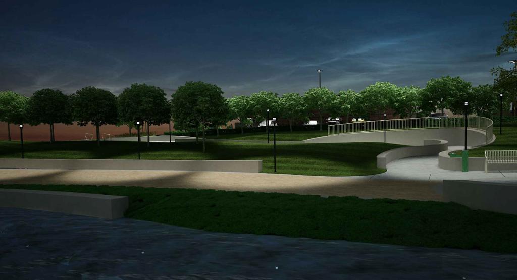 Along with providing a pleasant atmosphere, the proposed Plan will illuminate the Park and welcome citizens to safely enjoy the Park and deter unintended and undesirable use of the property.
