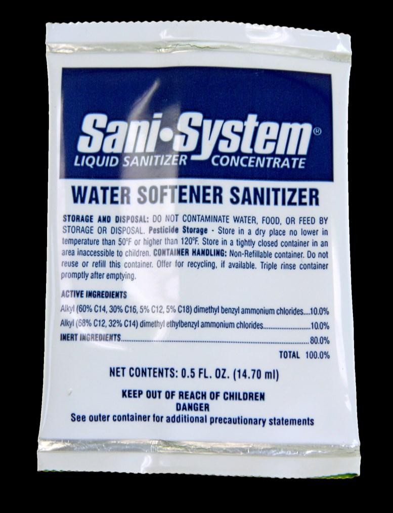 26 Sanitizing Procedure Care is taken at the factory to keep your water softener clean and sanitary.