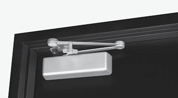 supplied standard with all 5800 door closers - FLASHship reserves the right to limit quantities - For heavy-duty parallel rigid arm applications, specify 5821 or 5821T, stop is removable Fax