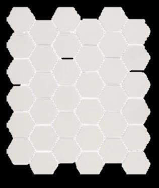 VANITY TOP: 20mm, Eezi Quartz, Iceberg SHOWER FLOOR TILES: Mosaico Vero, Hexagonal Tiles, Light grey KITCHEN