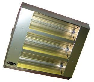 TH & THSS Series Mul-T-Mount Electric Infrared Heater 3 Lamp Mul-T-Mount Series Brown Enamel Or Stainless Steel Housing With 3 Clear Quartz Lamps Included 69 NOTE: 600-Volt Models also available,