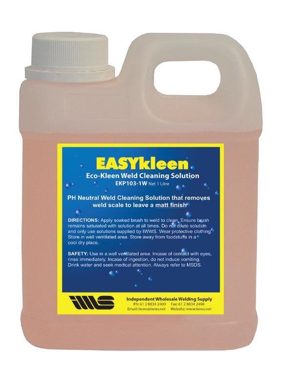 EASYKleen Solutions EX50 Weld Cleaning Solution The EKP-50 Solution is a premium solution that delivers a very high speed of clean whilst producing the highest possible Tuned to give maximum results