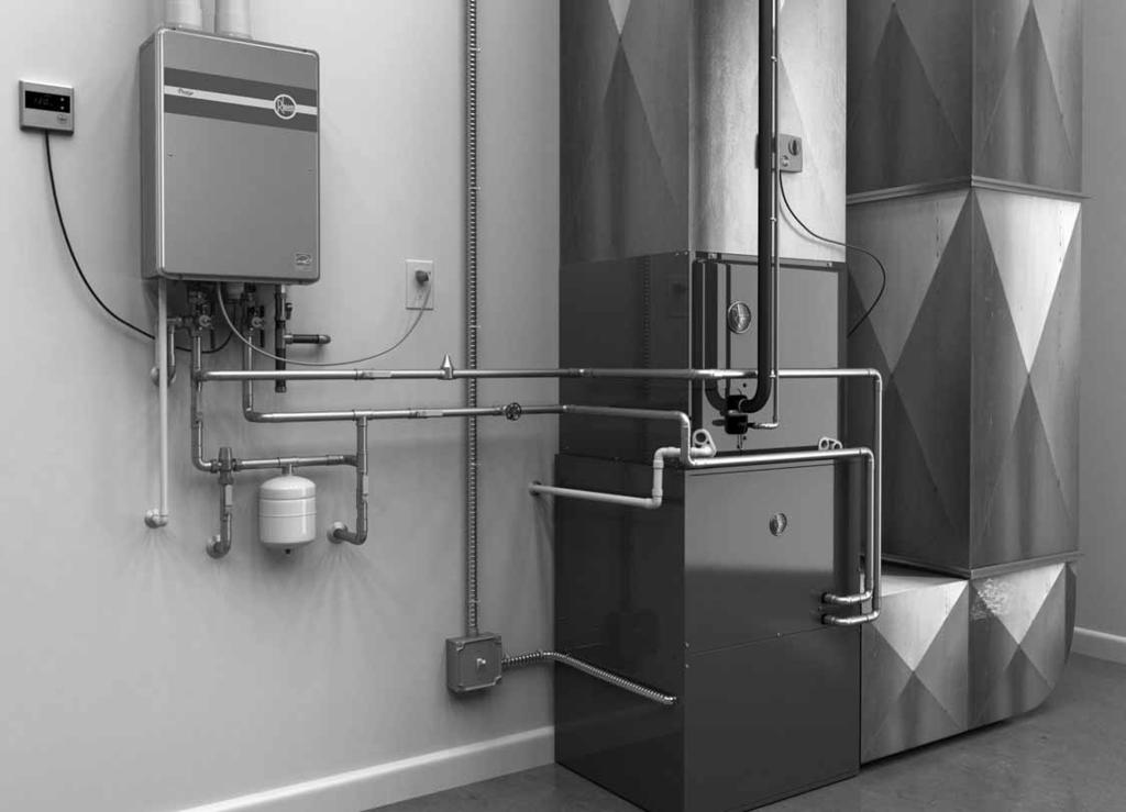 System Components Home Heating & Water Heating Powered by Tankless Technology 1 2 Hydronic Air Handler Inside View System Components 1