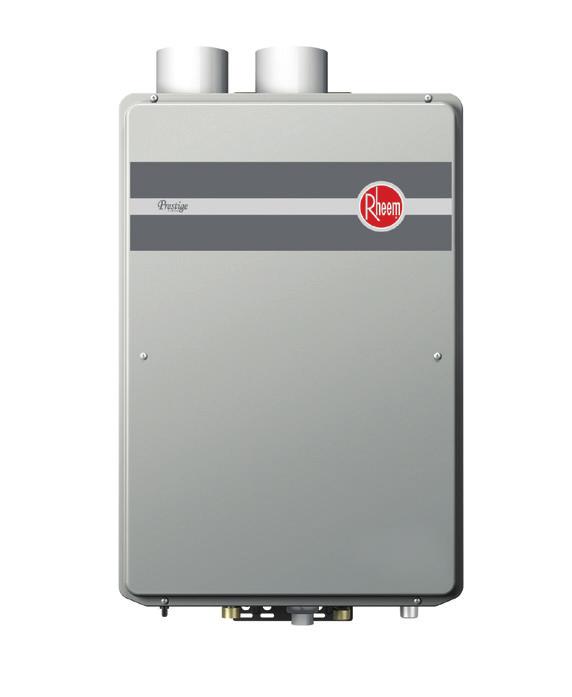 Rheem s Prestige tankless design offers unparalleled convenience and low-cost operation.