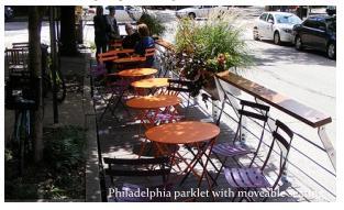 Parklets may not be powered by extension cords.