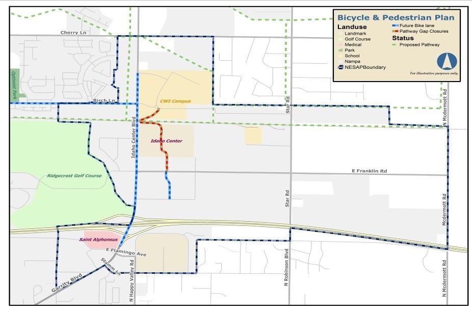 DRAFT-Movement Connecting the District Bicycle and pedestrian connectivity will be greatly enhanced by proposed pathways in the 4 5 planning area. 3 Proposed District Pathways 2 1 1.