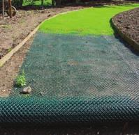 After a suitable period of time, the grass will grow through the mesh and reach a convenient height to be mown.