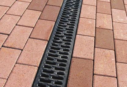 5 tonnes Channels clip together for simple installation A choice of six complete the look gratings are available to suit your decorative
