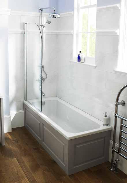 KENTON BACK TO WALL DOUBLE ENDED FREESTANDING BATH GREENWICH ROUND DOUBLE ENDED FREESTANDING BATH WITH SKIRT With Corbel Legs